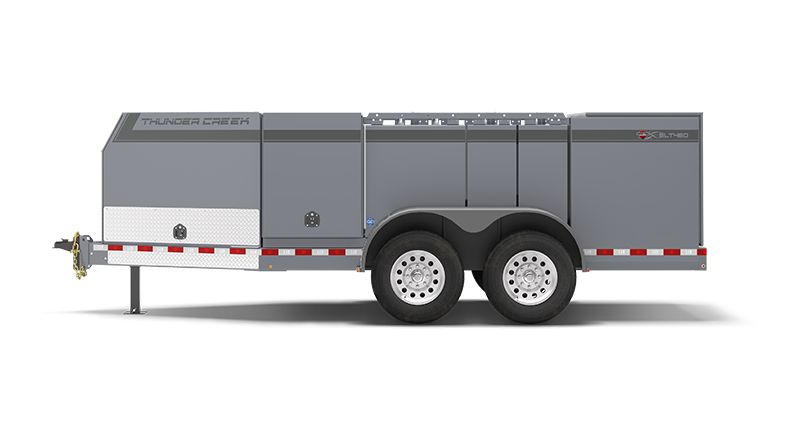 Service and Lube Trailer fits 460 gallons of liquid parked in side view